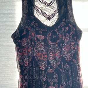 Free People Moroccan Boho Maxi Dress with Lace Detail